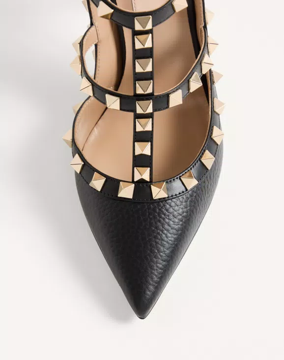 Valentino Rockstud Grainy Leather Ankle Strap Pump 100 Mm - Image 3